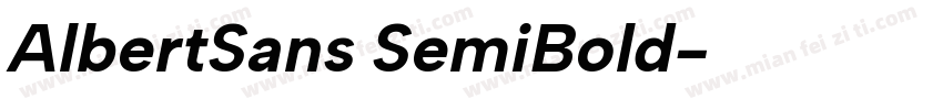 AlbertSans SemiBold字体转换